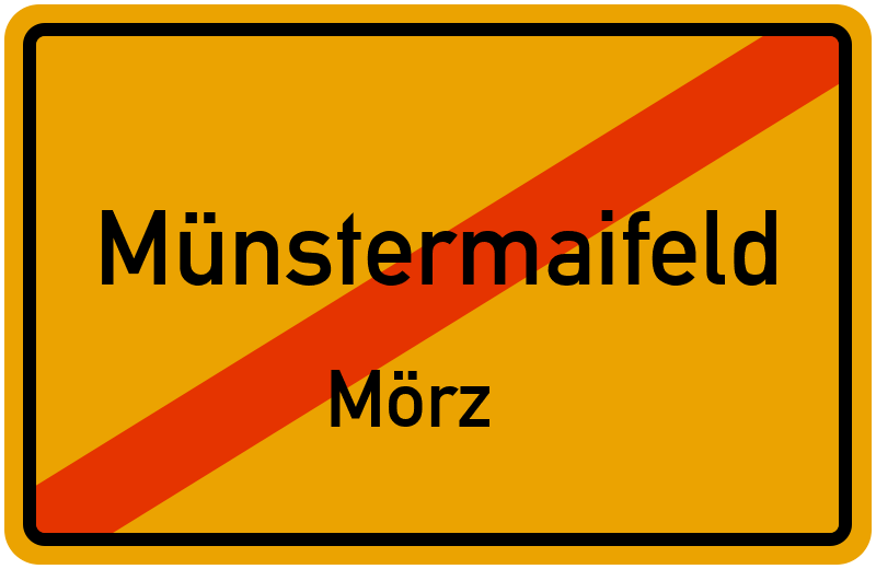 Ortsschild Münstermaifeld