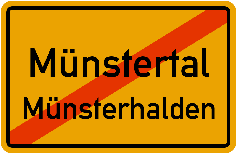 Ortsschild Münstertal
