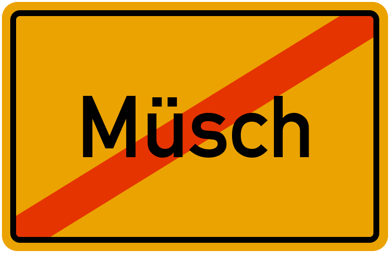 Ortsschild Müsch