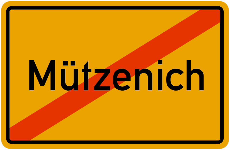 Ortsschild Mützenich