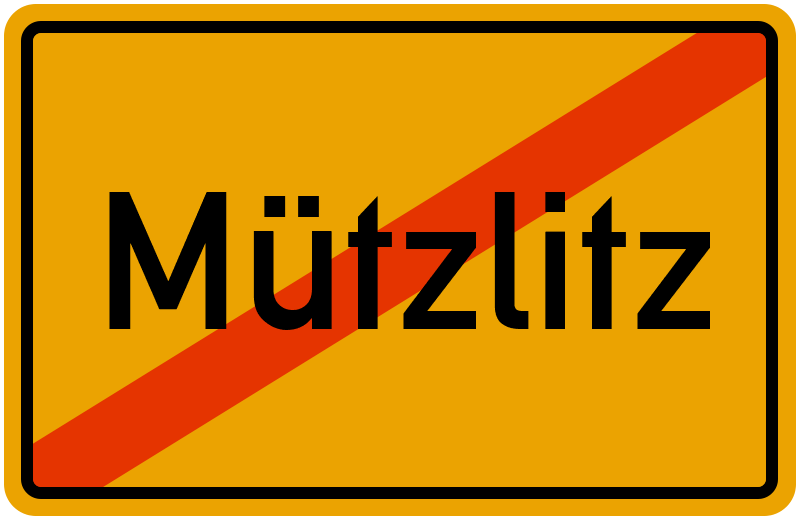 Ortsschild Mützlitz