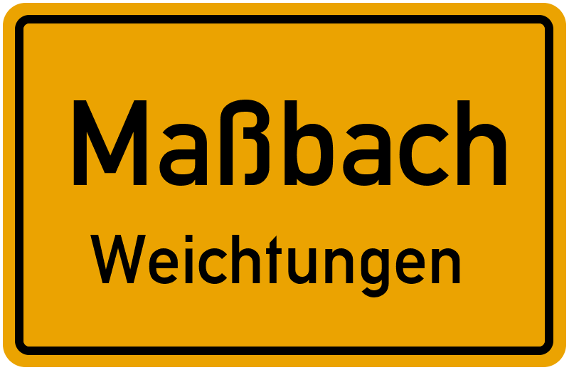 Ortsschild Maßbach