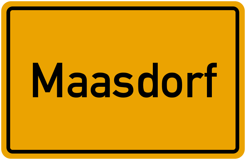 Ortsschild Maasdorf