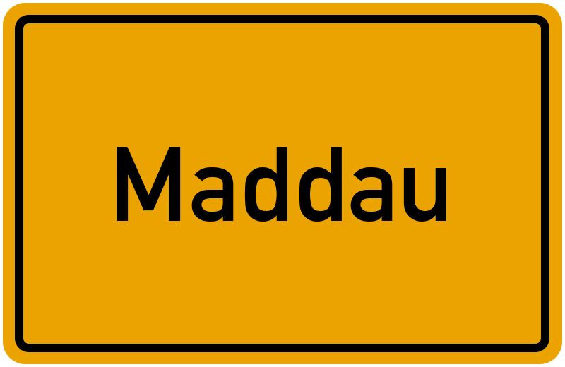Ortsschild Maddau