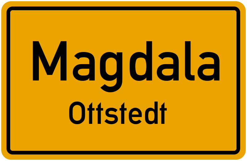 Ortsschild Magdala