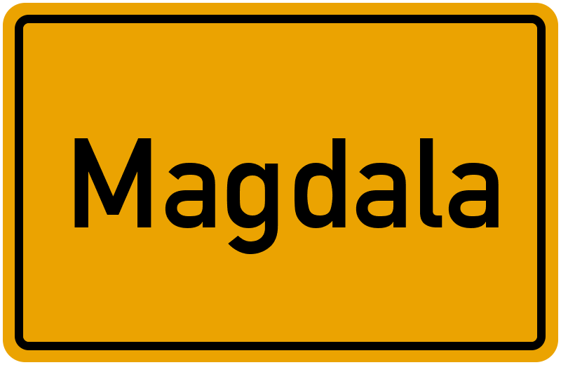 Ortsschild Magdala