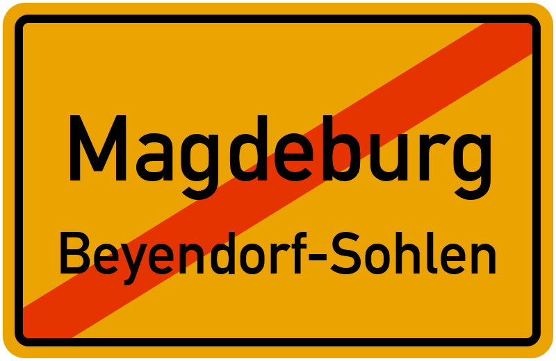 Ortsschild Magdeburg