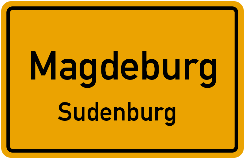 Ortsschild Magdeburg