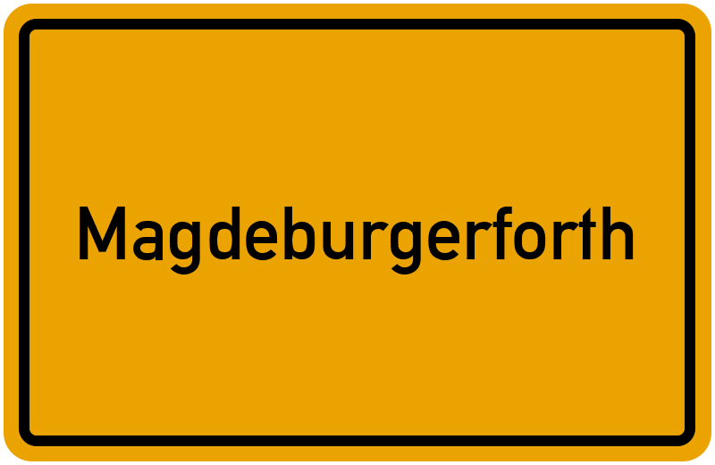Ortsschild Magdeburgerforth