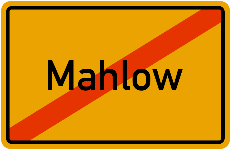 Ortsschild Mahlow