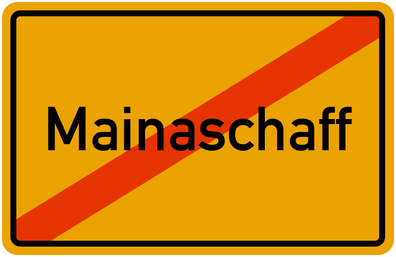 Ortsschild Mainaschaff