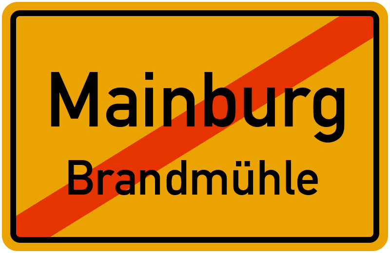 Ortsschild Mainburg