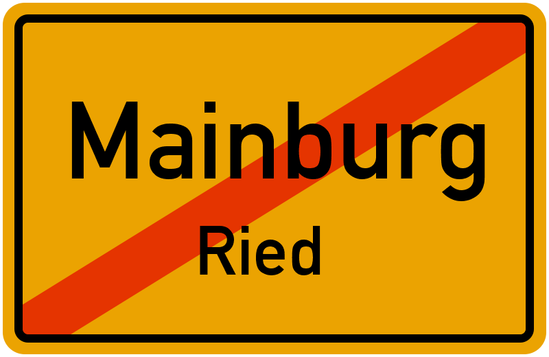 Ortsschild Mainburg