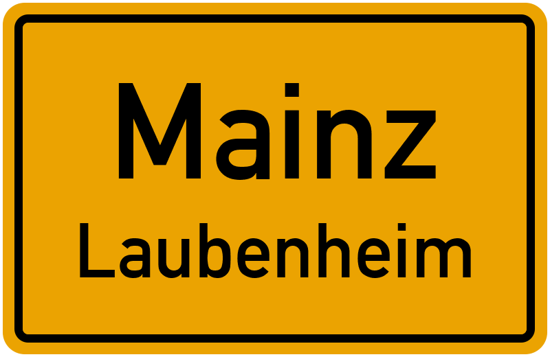 Ortsschild Mainz