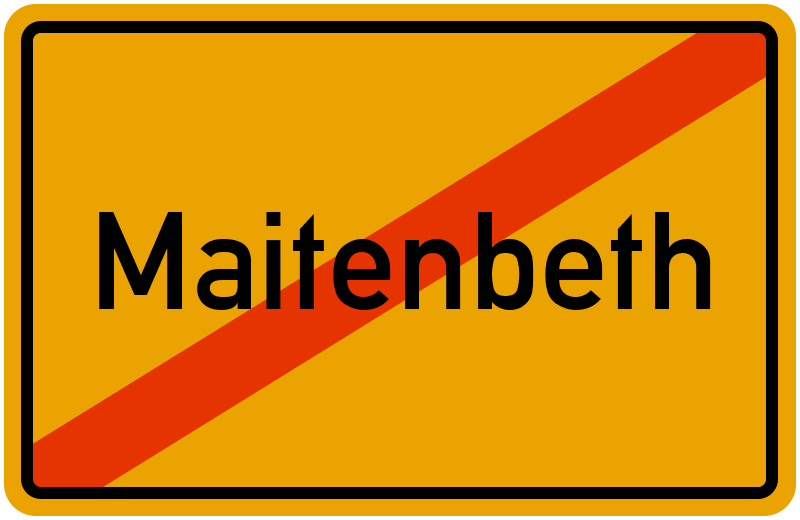 Ortsschild Maitenbeth