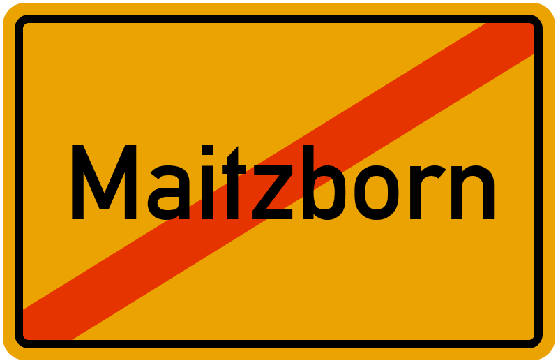 Ortsschild Maitzborn