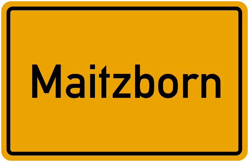 Ortsschild Maitzborn
