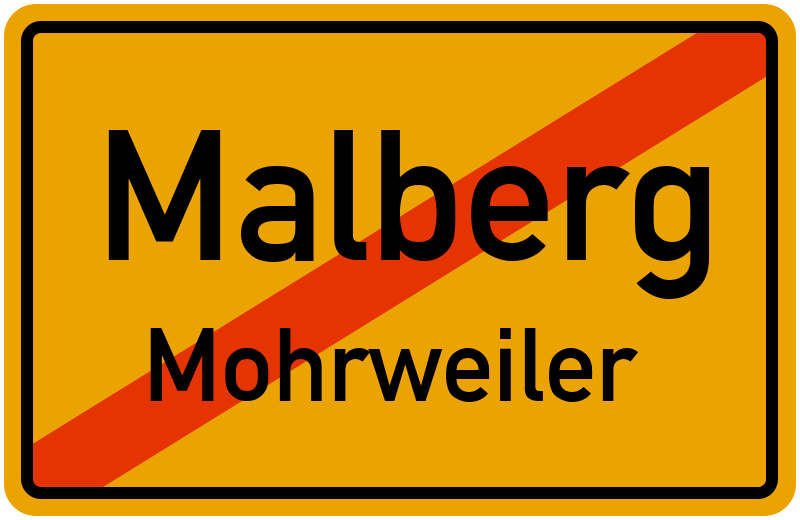 Ortsschild Malberg