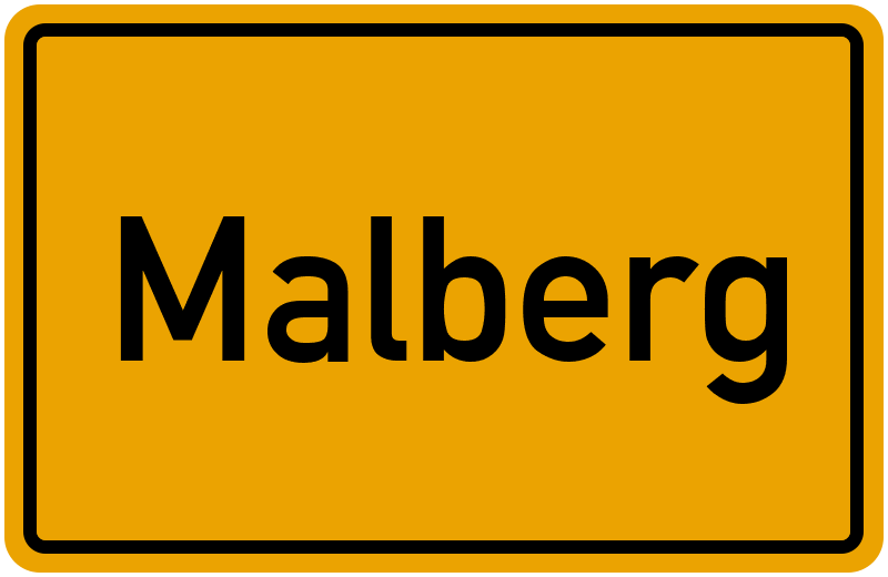 Ortsschild Malberg