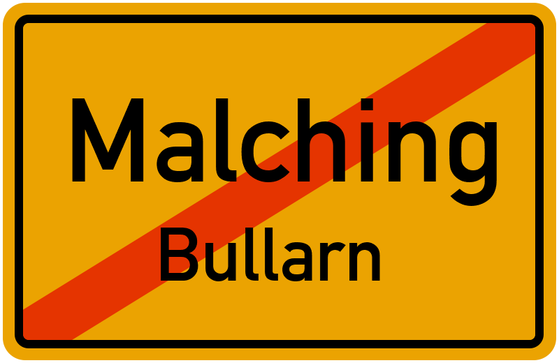 Ortsschild Malching