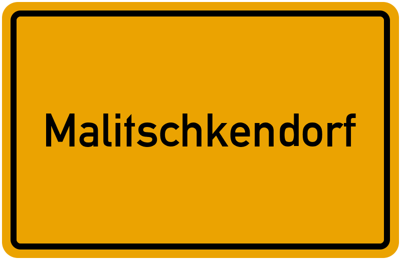Ortsschild Malitschkendorf