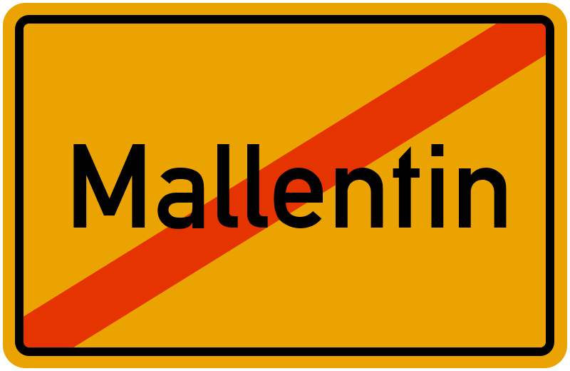 Ortsschild Mallentin