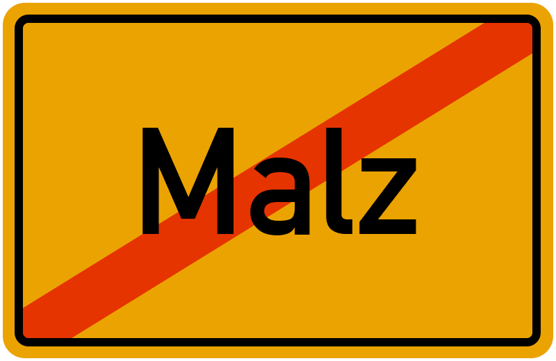 Ortsschild Malz