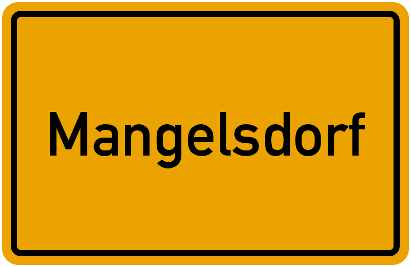 Ortsschild Mangelsdorf