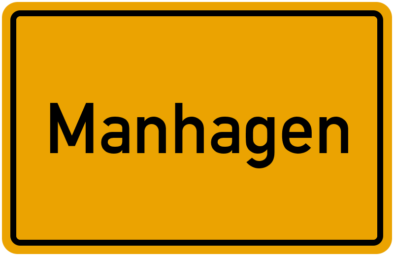 Ortsschild Manhagen