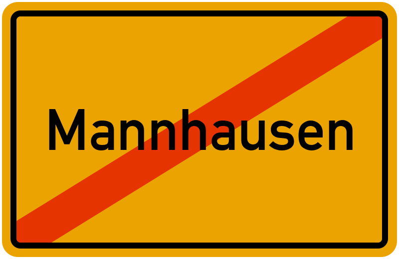 Ortsschild Mannhausen