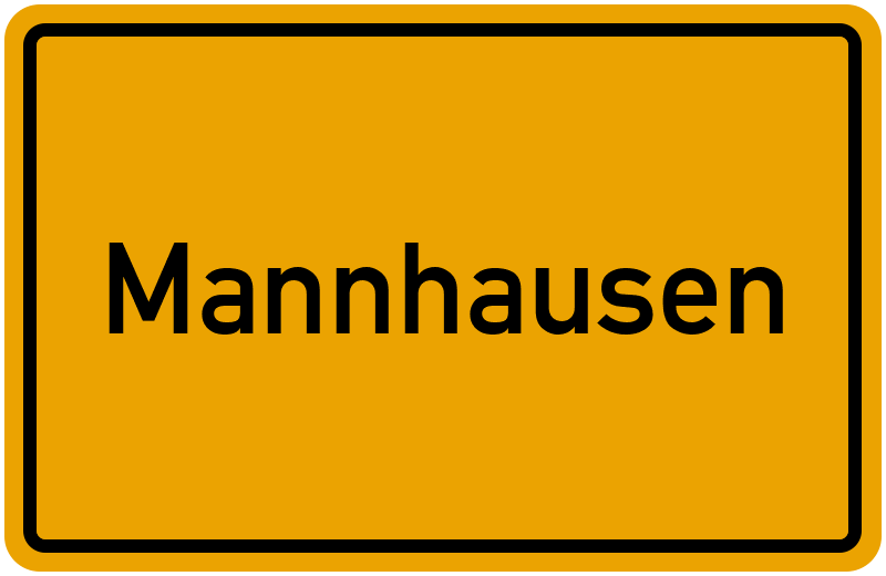 Ortsschild Mannhausen