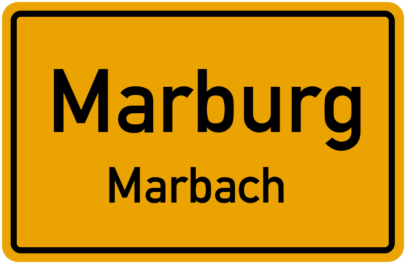 Ortsschild Marburg