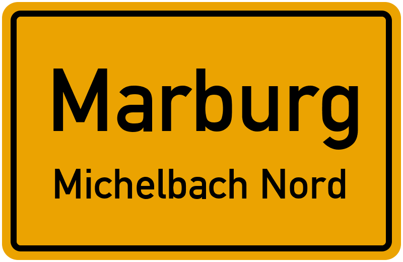 Ortsschild Marburg