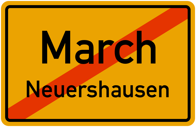 Ortsschild March