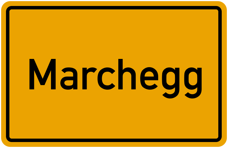 Ortsschild Marchegg