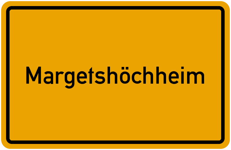 Ortsschild Margetshöchheim