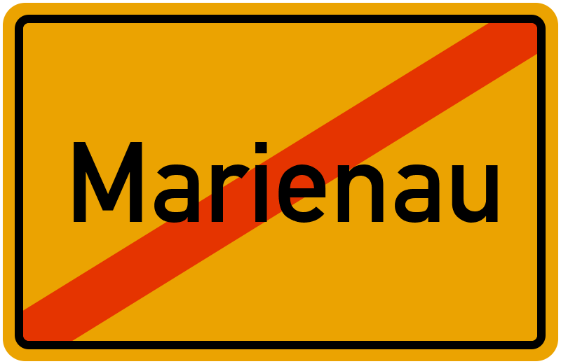 Ortsschild Marienau