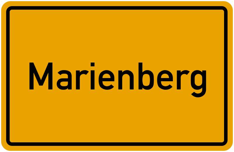 Ortsschild Marienberg