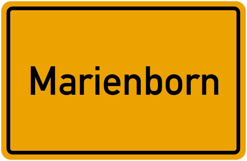 Ortsschild Marienborn