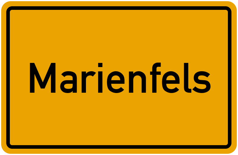 Ortsschild Marienfels