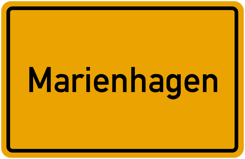 Ortsschild Marienhagen