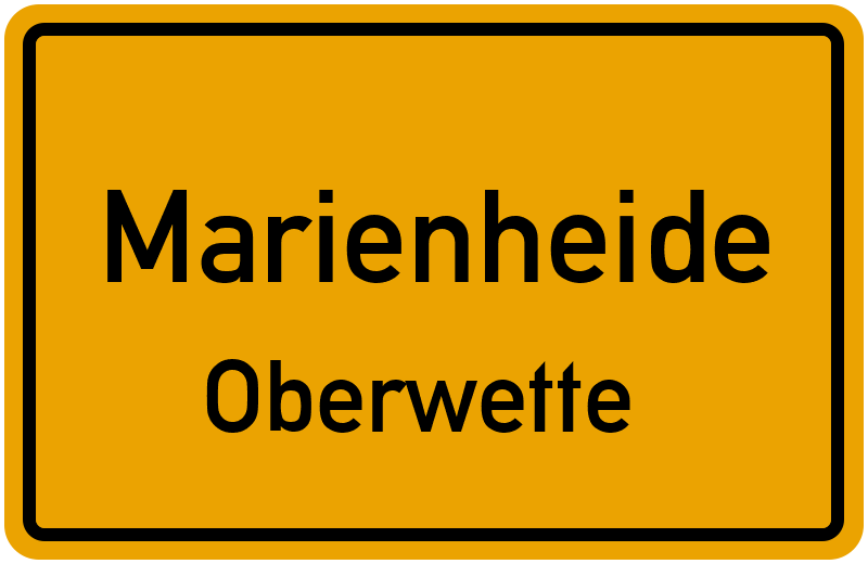 Ortsschild Marienheide