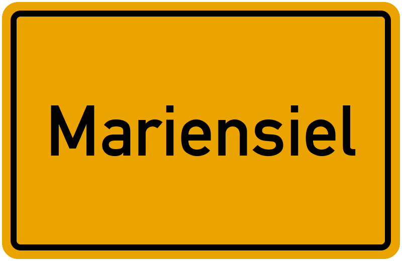 Ortsschild Mariensiel
