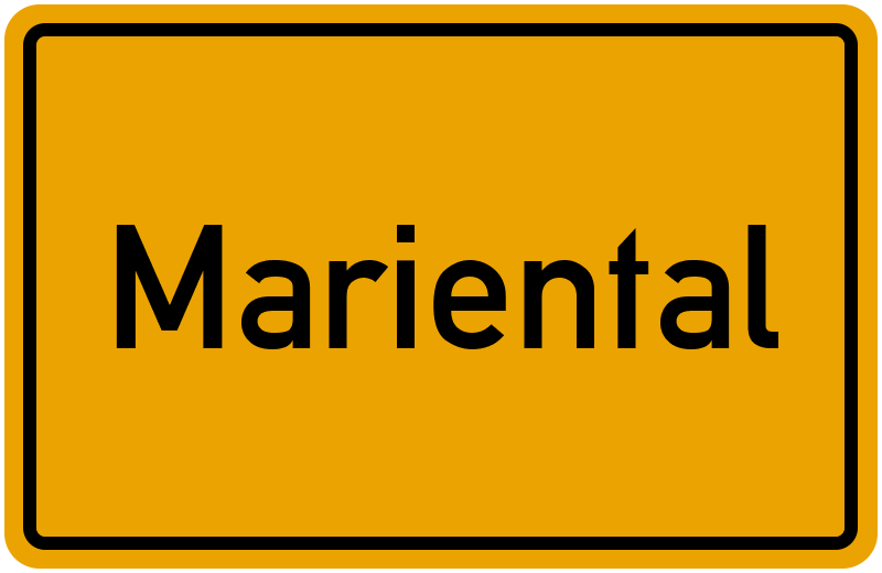 Ortsschild Mariental
