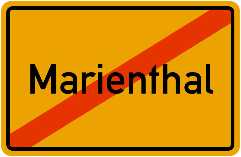 Ortsschild Marienthal