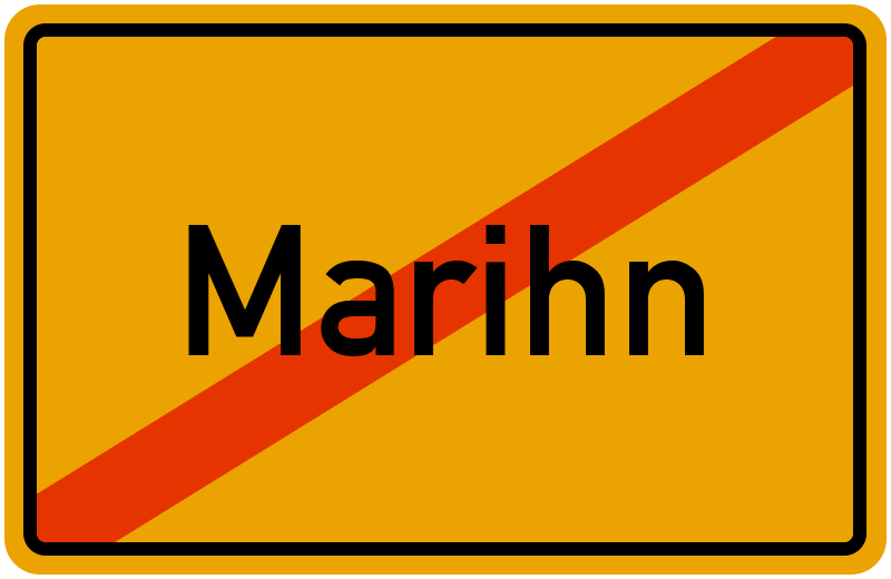 Ortsschild Marihn