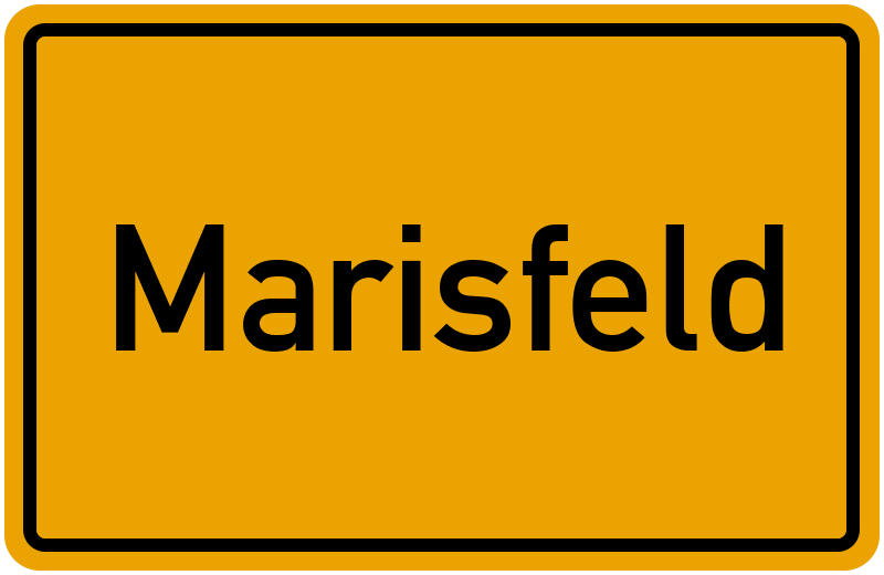 Ortsschild Marisfeld