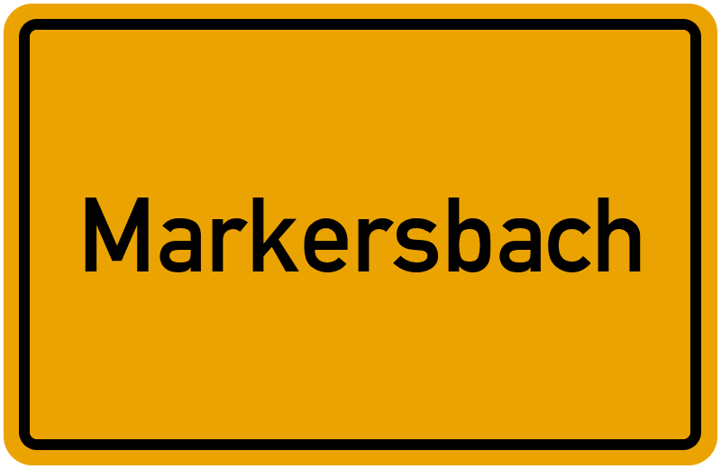 Ortsschild Markersbach