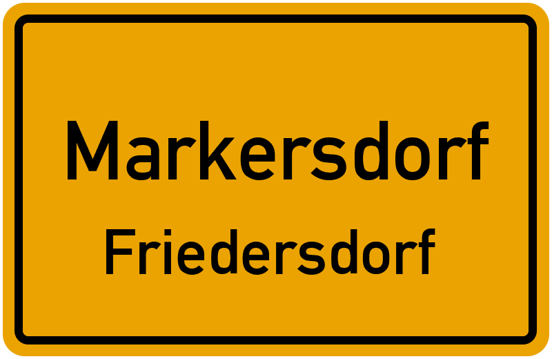 Ortsschild Markersdorf