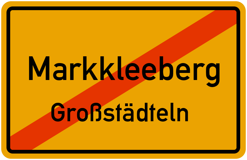 Ortsschild Markkleeberg